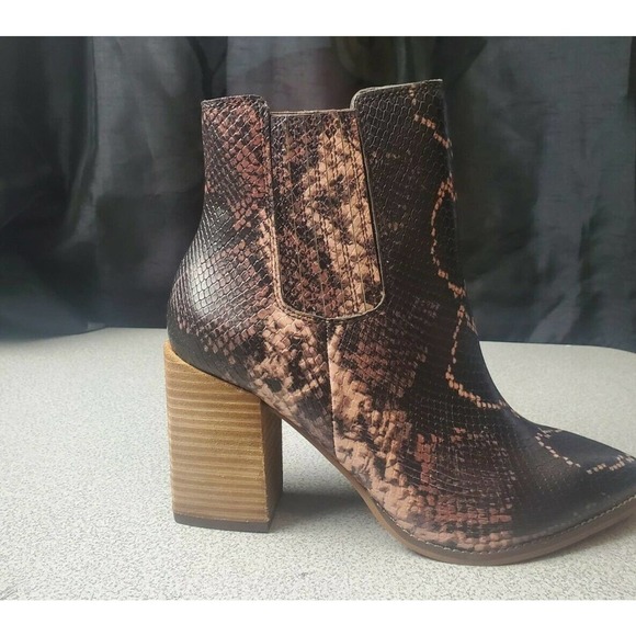 Steve Maden ankle boots brown Snake print sz 9 - Picture 3 of 7